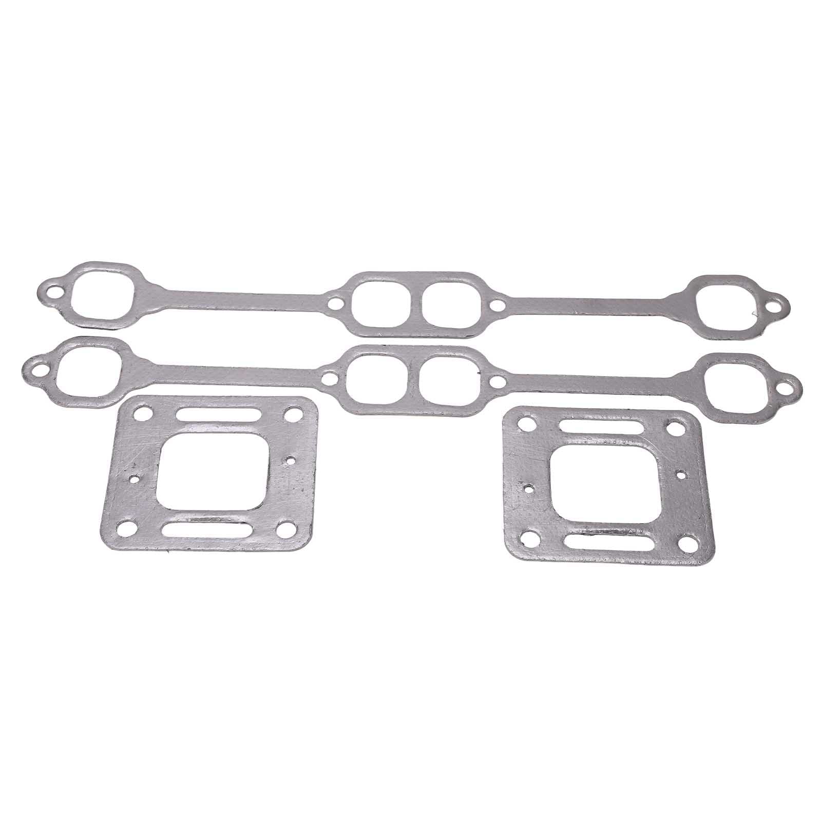 Juego de Juntas de Colector de Escape Reemplazo de Grafito para Motores Mercruiser 5,0 5,7 1985-2002 OE 5735 con Colector de Elevación Central