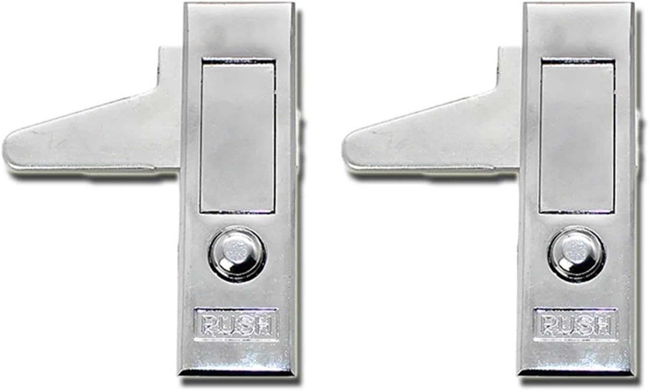 3Sets Zinc Alloy Plane Outdoor Cabinet for Machine Round Button Bounce Lock(3Sets-Straight-Zinc)