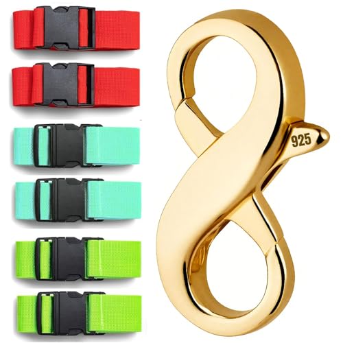 Image of 6 Packs Luggage Straps for Suitcases, Luggage Strap, Jewelry Clasp