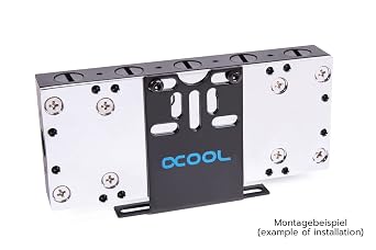 Alphacool ES Distro Plate C5 (12995) | 22x G1/4 Ports (5 mm Deep Threads), Mounts to 120/140 mm Fan Spaces, Self-Adhesive Velcro, Feet and Mounting Frames Included