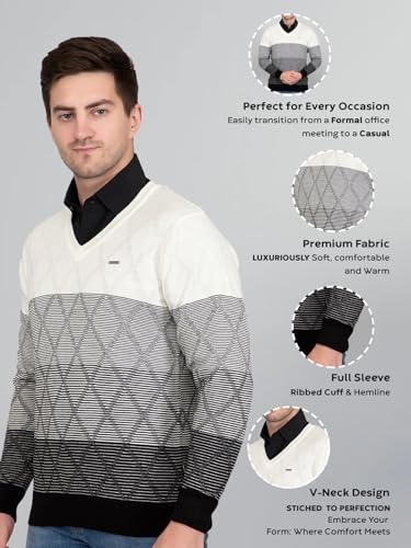 Image of GODFREY V Neck Full Sleeve Sweater for Man Winter Pullover