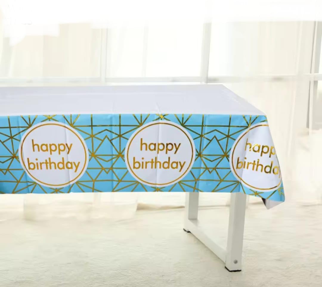 PartyToko Table Cover for Birthday Blue Birthday for Boy Girl Blue Table Cover for All Birthday Events 1 Pcs (B09M9L7TMC) Amazon Price History, Amazon Price Tracker
