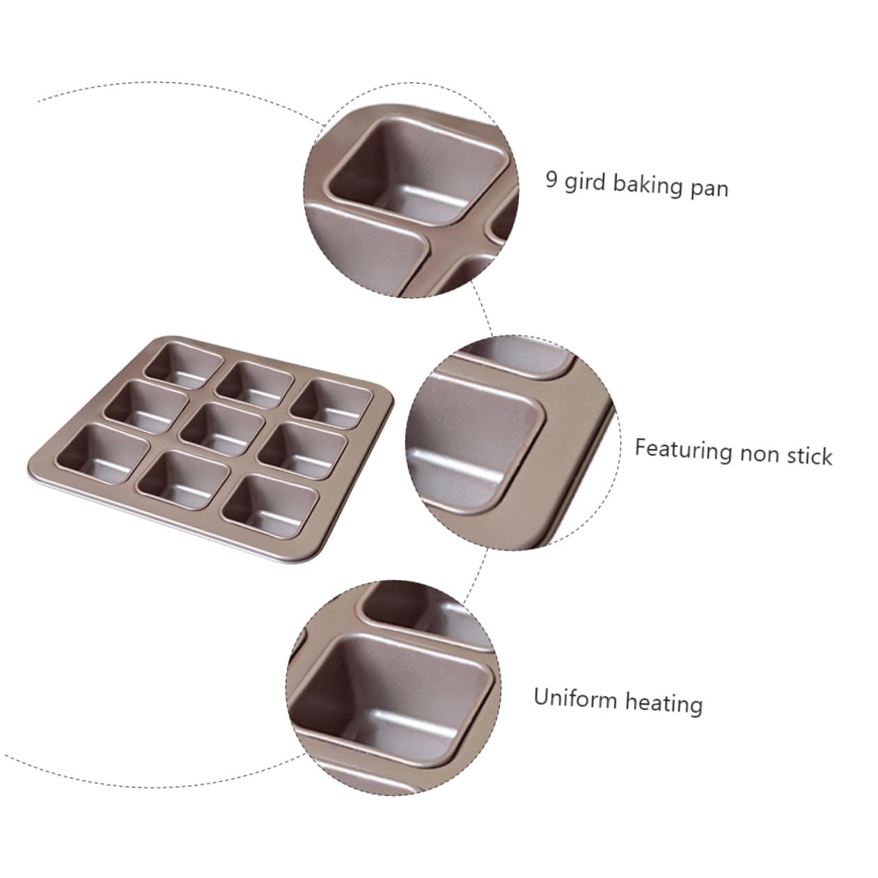 Non stick Backform aus Carbonstahl Kuchenform Eckig Gesund Praktisch für Backen von Kuchen Fleisch Gemüse Leicht zu Reinigen für Zuhause und Profi bäckerei
