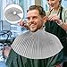 NOLITOY Waterproof Hairdressing Cape for Men and Women, Short Salon Haircut and Dyeing Shawl with Snap Closure, Grey Haircut Cape Suitable for Barber Shops and Beauty Salons