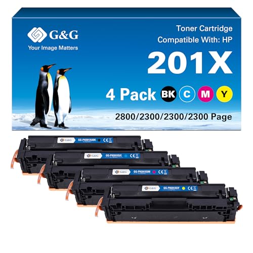 Toner HP 201A compatible G&G haute capacité pour impression laser couleur M277n