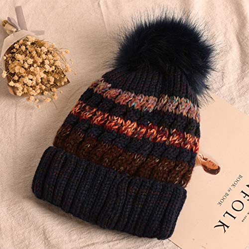 Bonnet hiver femme chaud matelassé et chapeau tricoté mignon