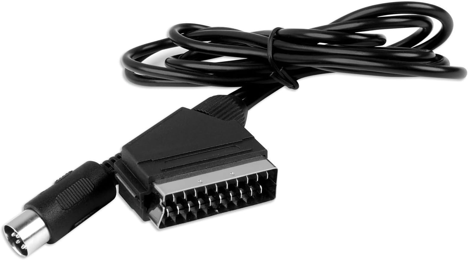Raysha 1.8M Cable Scart RGB TV Lead Cable for Sega Saturn Console – AV Cable Lead Audio Video Connector for Genesis Megadrive 2 –Video TV VCR DVD Fully Wired