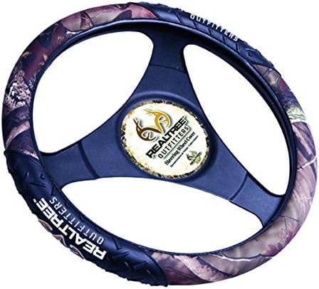 Realtree Two-Grip Camouflage Steering Wheel Cover (Realtree AP Camo, Sold Individually)