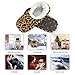 ALAZA Black Leopard Print Yellow House Fleece Slippers Comfy Bedroom Shoes Anti-Slip for Men US 11-12