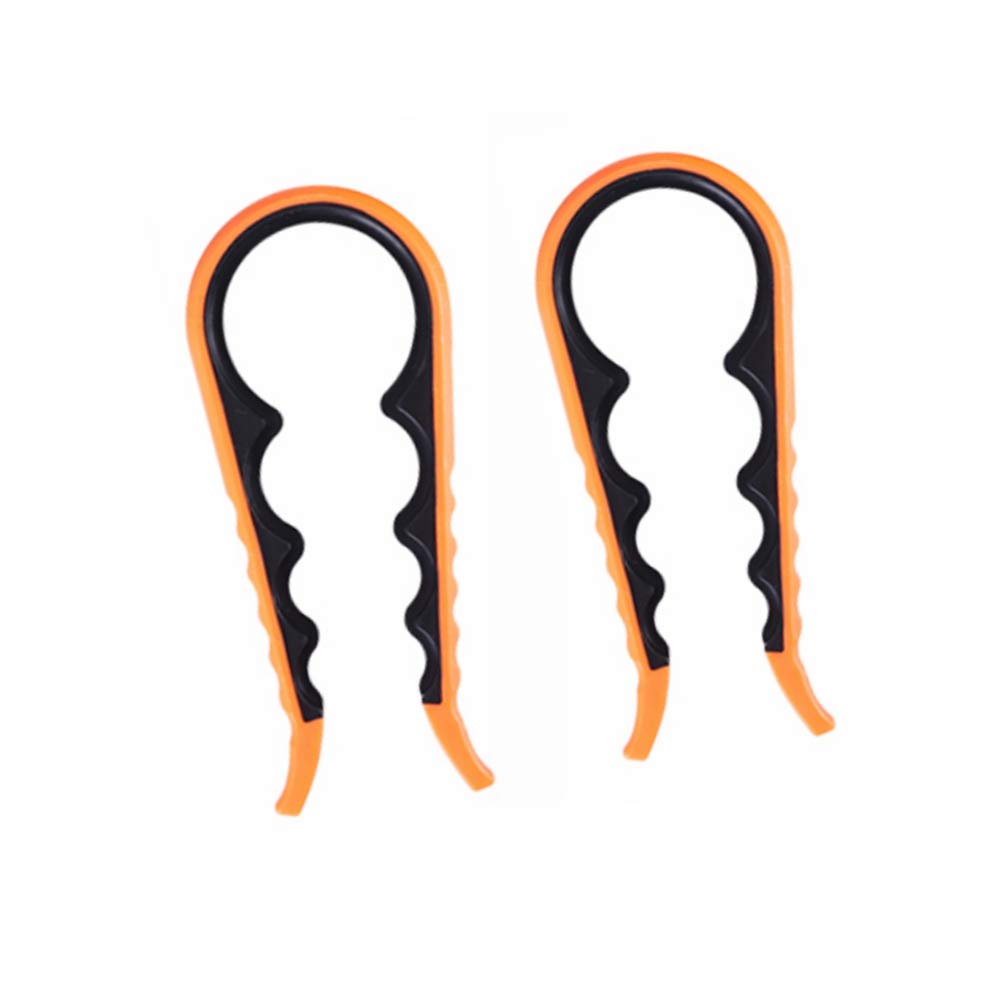 Addfun®4 in 1 Premium Quality Silicone Jar and Bottle Opener Get Caps Off Easily Jar Openers Pack of 2,Orange