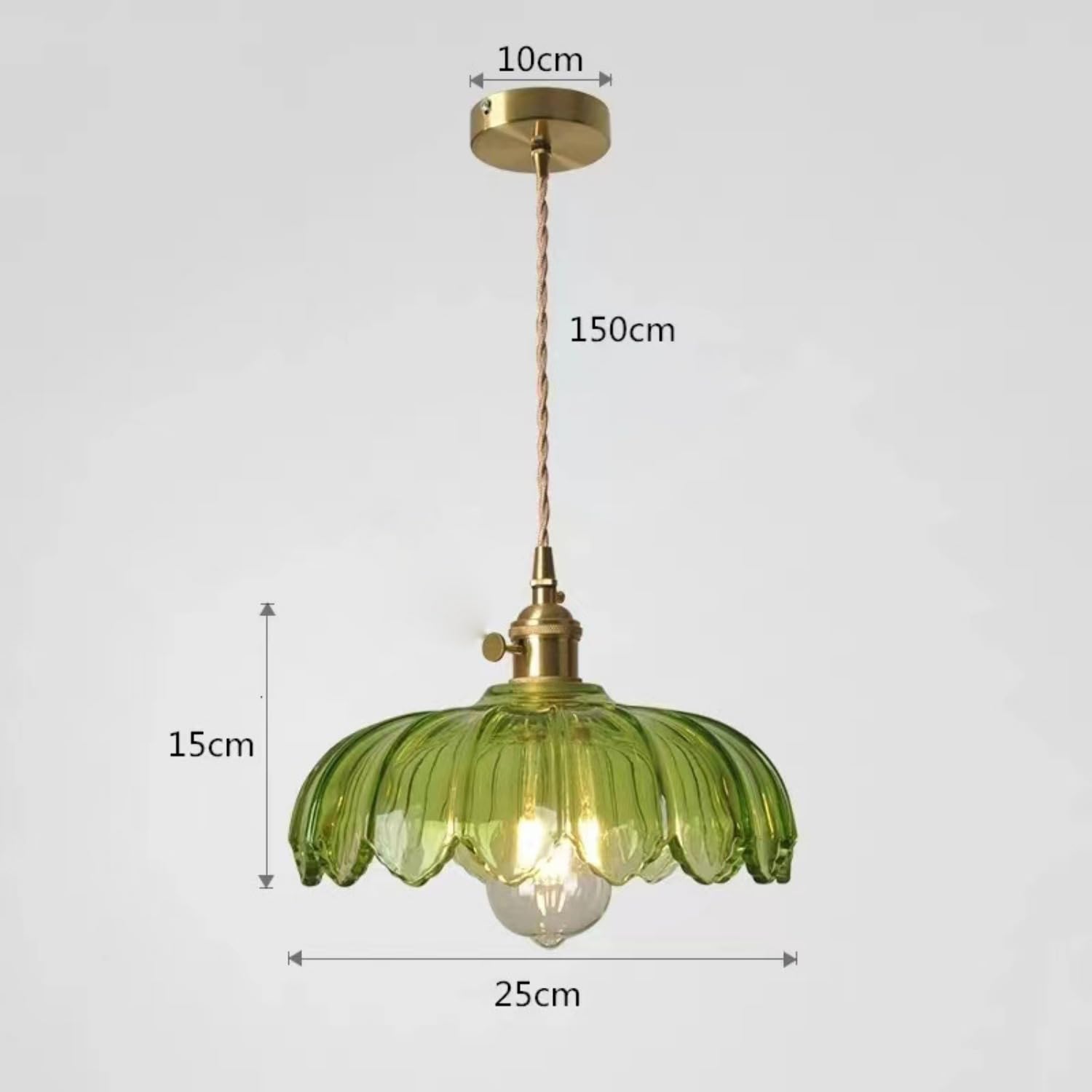 Glazen Hanglampen Keukeneiland, Vintage Messing Hanglamp