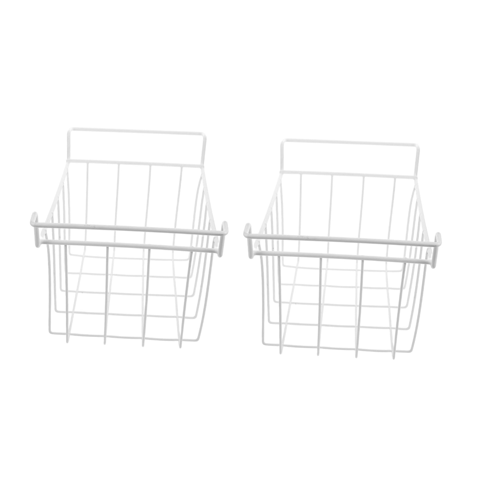 2piezas Cesta De Almacenamiento Refrigerada De Alambre Metálico Cestas Organizadoras Para Congelador Para Verduras Refrigerios y Frutas Congelador Horizontal