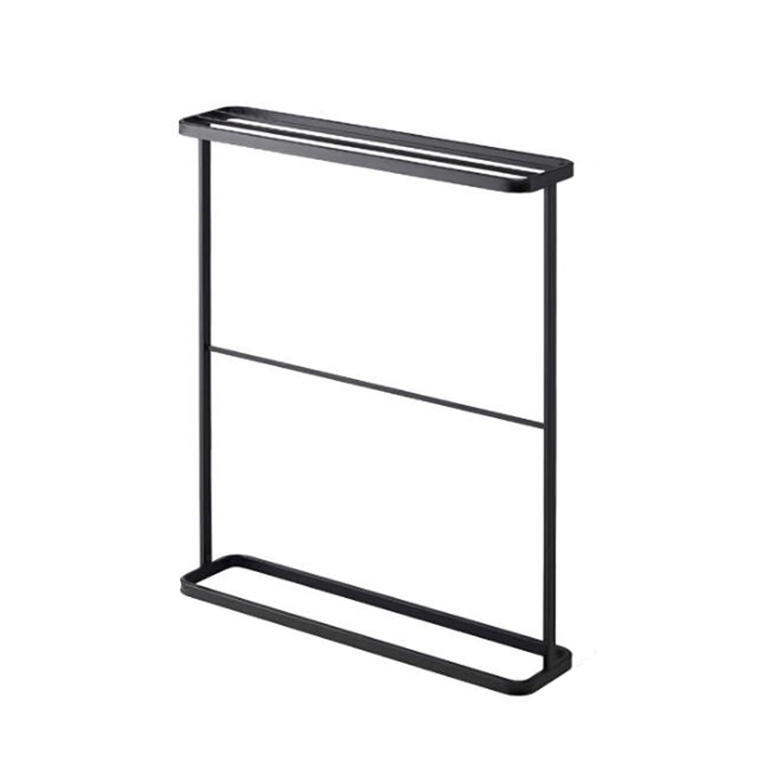 Porte-serviettes en acier au carbone au design noir minimaliste