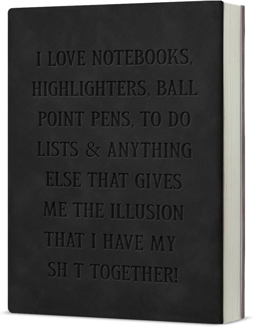 Funny Office Notebook for Work to Do List Journal Humorous Gift for Friend Coworker Colleague-Black