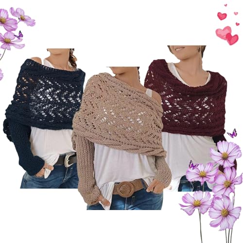 Scarf with Sleeves, Scarf with Sleeves for Women, Sweater Scarf with Sleeves, Multifunctional Scarf with Sleeves2