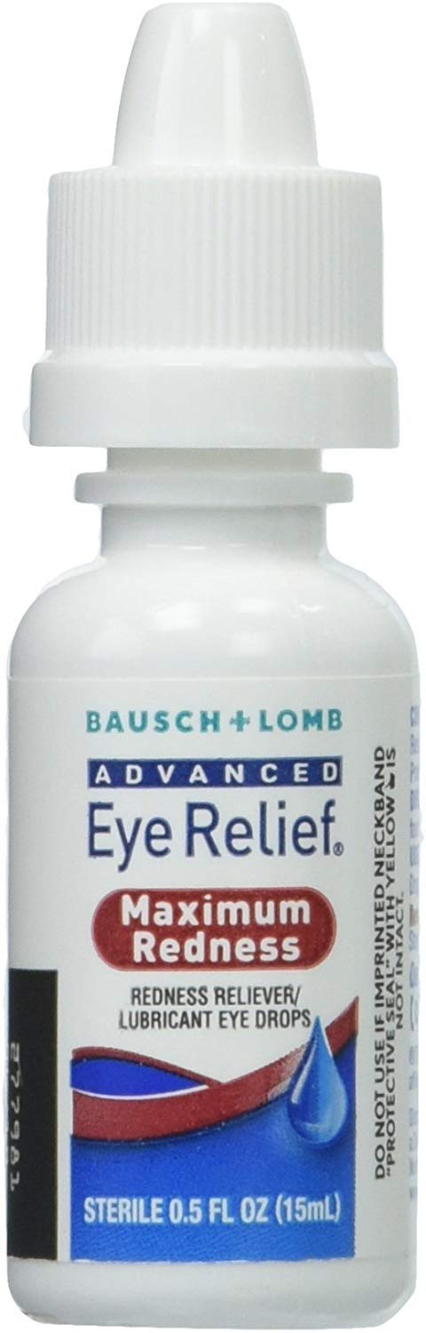 Bausch Lomb Advanced Eye Relief Maximum Redness Redness Reliever Lubricant Eye Drops from for Dry Eyes Redness Relief