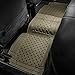 FH Group Automotive Floor Mats Climaproof™ Floor Mats Three Row Full Set Beige for SUVs,Truck, Trimmable Universal Fit Rubber Mats