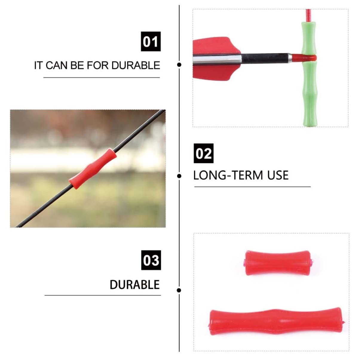 FOYTOKI Silicone Bowstring Protector 5 Pack Archery Finger Guard Archery Supplies Bowstring Finger