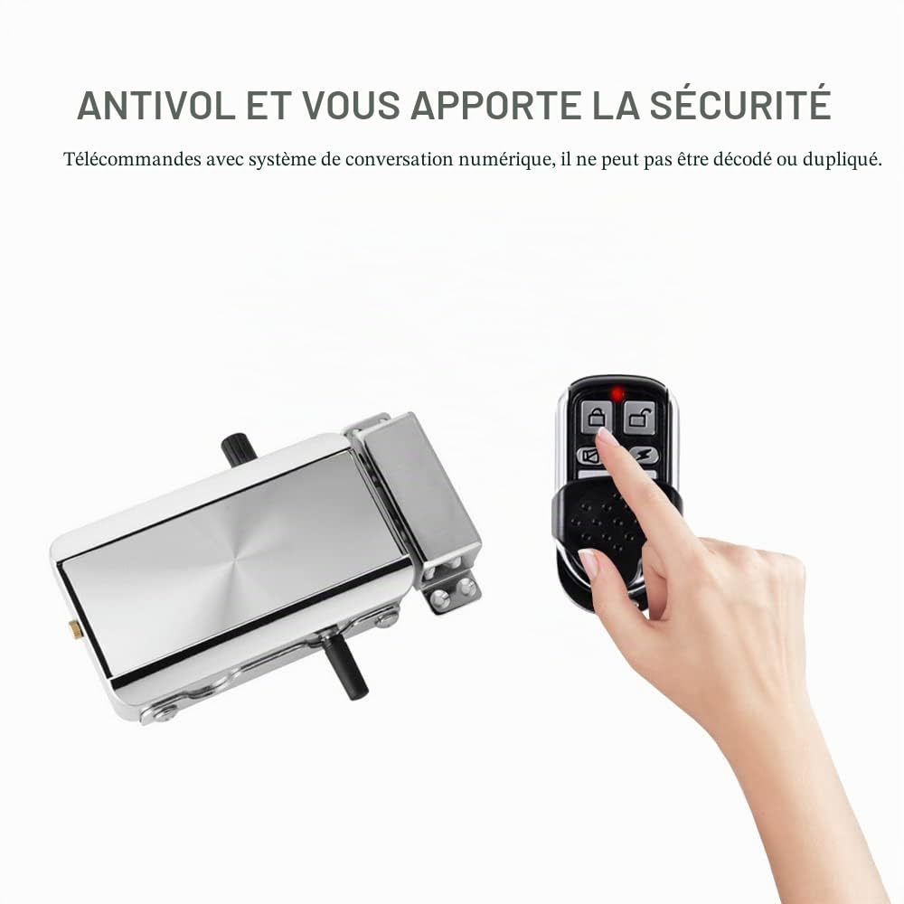 Serrure de porte électronique sans fil avec télécommande, serrure de porte intelligente