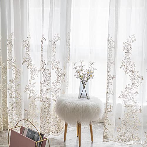 Cortinas transparentes de flores doradas 3D para bodas y decoración romántica de salones blancos 6