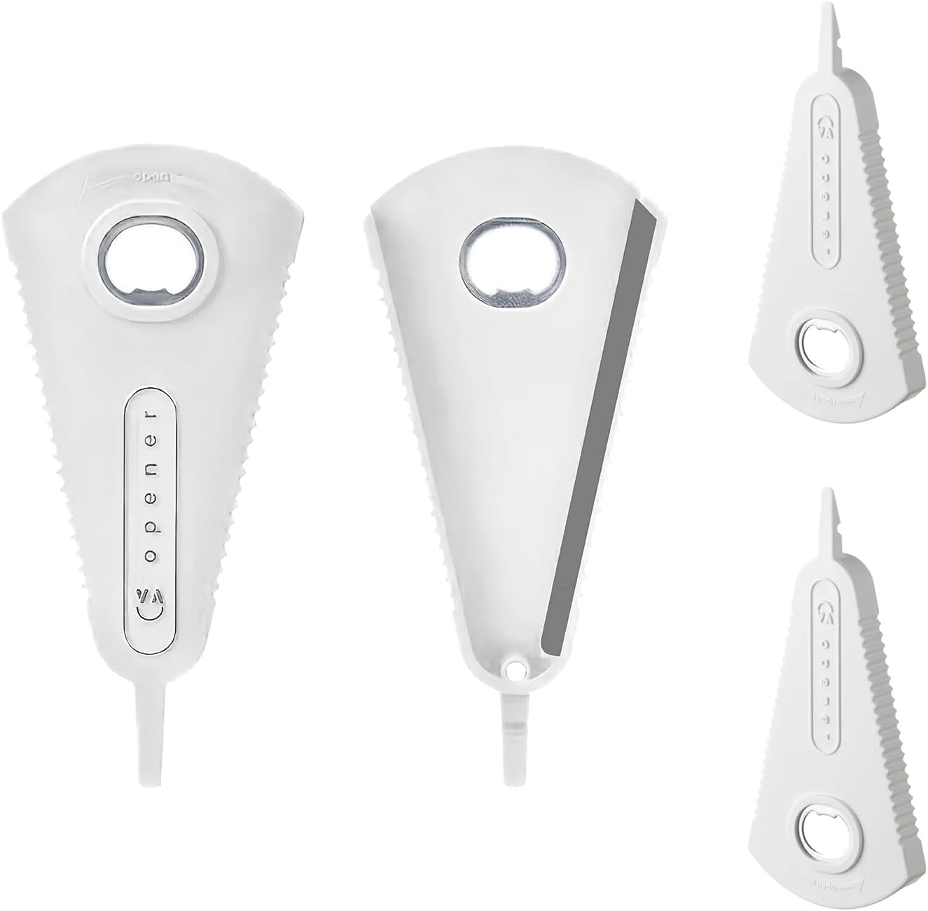 Jar opener bottle opener can opener with magnet,for elderly, arthritis sufferers, children or weak hands.5 in 1 multifunction nonslip bottle openers lid opener tool，2pcs.(large)