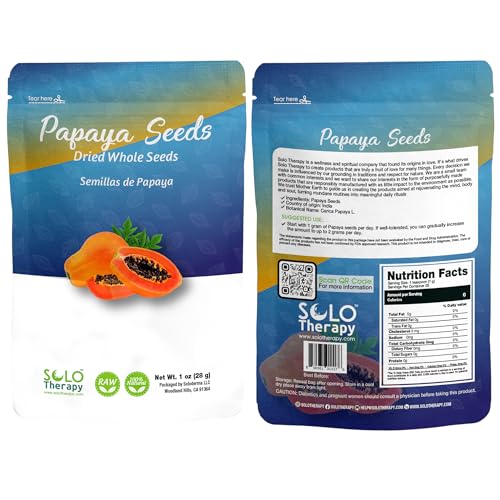Papaya Seeds Dried Whole Seeds 1 oz (28 g) Raw Natural (1 ounce (28 grams))