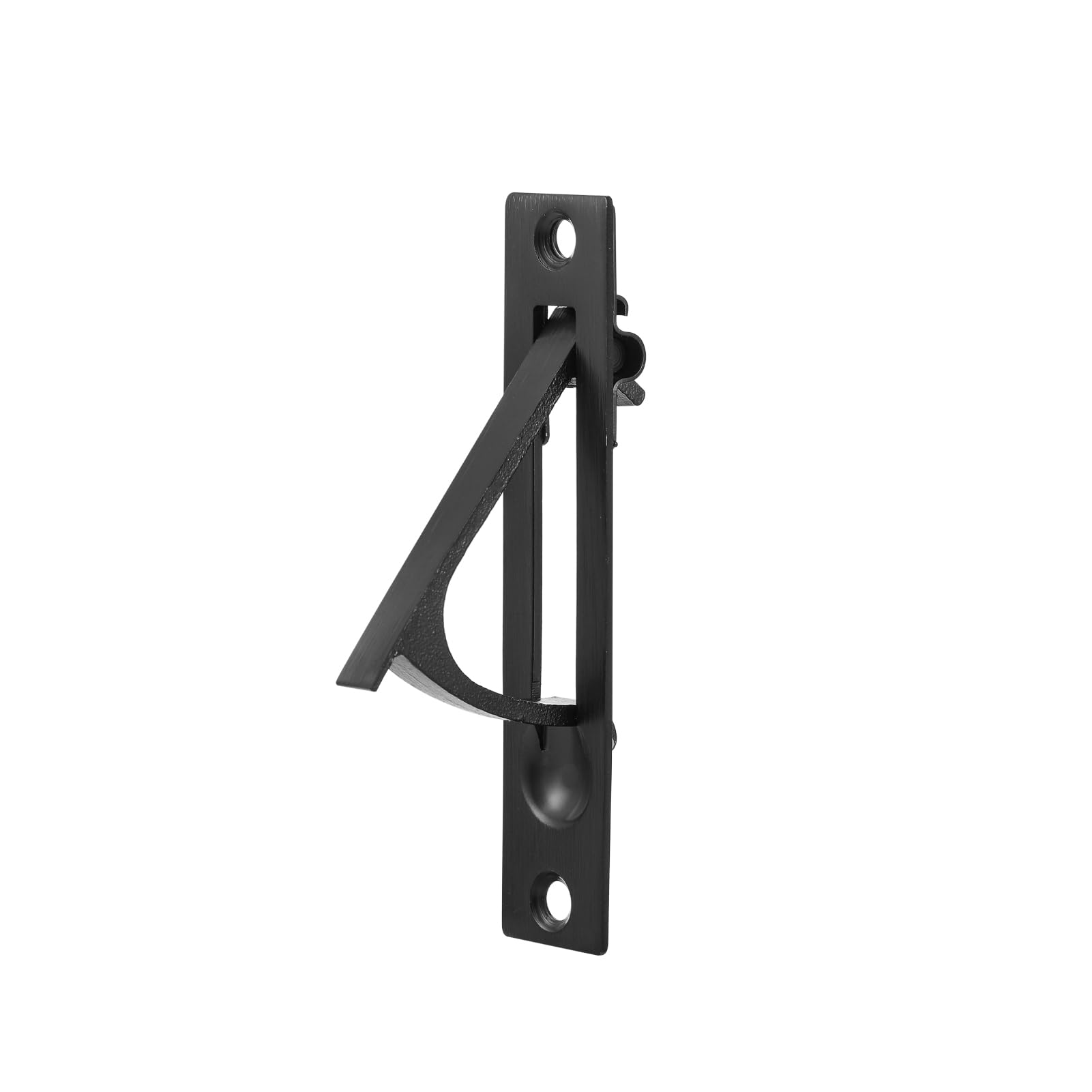 naubea 1 Pack Pocket Door Edge Pull, Matte Black, 4", Flush Mount Pocket Door Pull Handles, Pocket Door Hardware