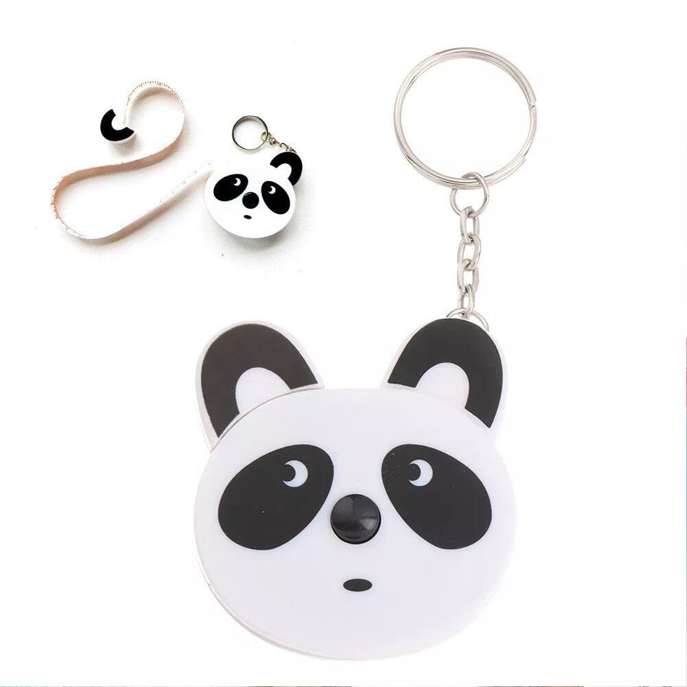 Sanfly Panda 150Cm/60Inch Retractable Measure Tape Soft Mini Measuring Tape Cute Animal Sewing Ruler Small Tape Keychain
