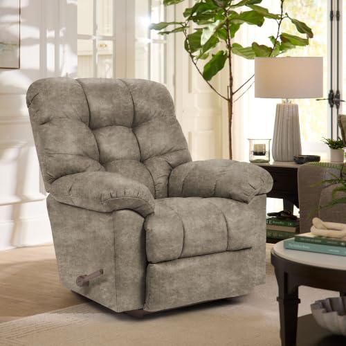 Image of La-Z-Boy Gibson Rocking Recliner, Mushroom | Plush Grand-Scale Comfort