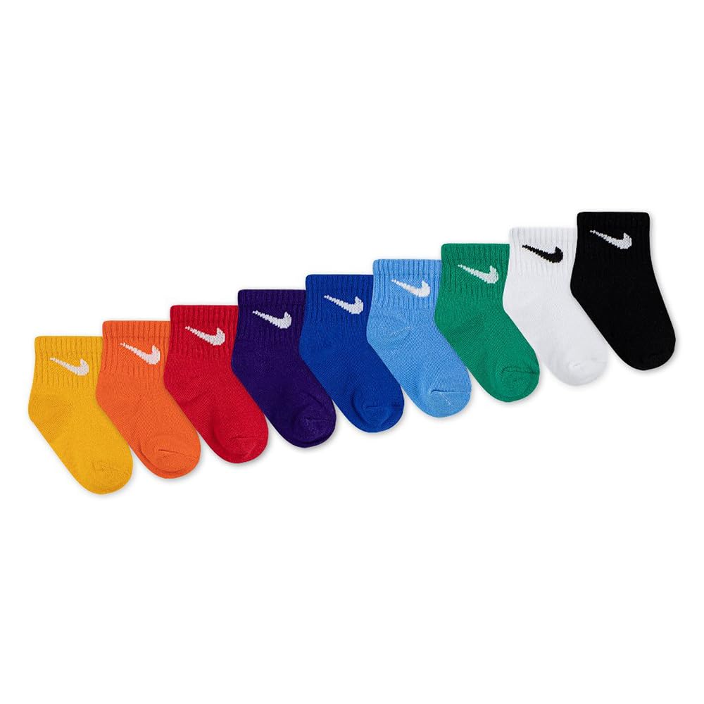 NIKE Kinder 9Pc Gift Set Socken, University Gold, 2/4 Jahre