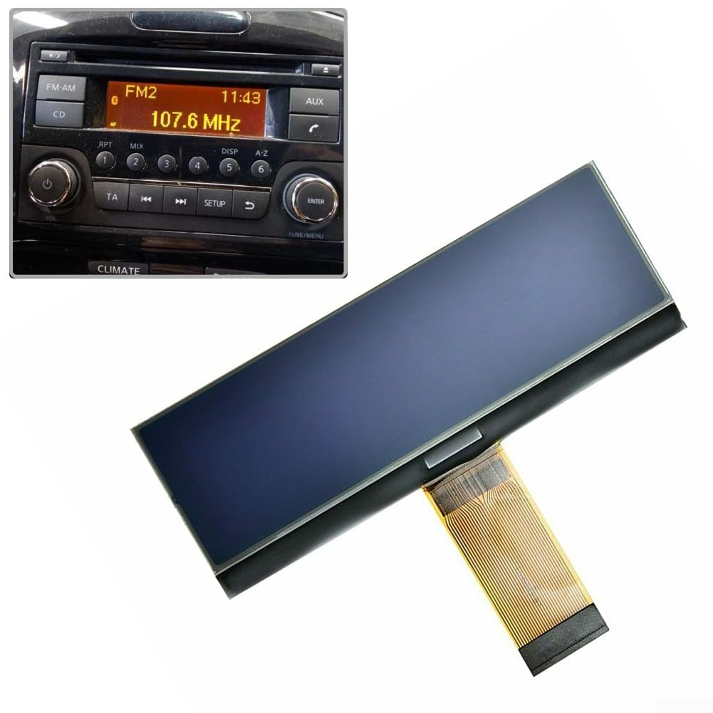 Display LCD di ricambio per radio compatibile con Qashqai, per Juke, per Micra, per Navara, NV200, pezzi di ricambio per display dell'autoradio