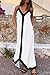 PRETTYGARDEN Women's 2025 Summer Maxi Dress Sleeveless V Neck Spaghetti Strap Flowy Elegant Holiday Party Dresses (White,X-Large)