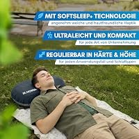 NORDMUT® Campingkissen aufblasbar [SoftSleep+] Komfortables Kissen Ultraleicht mit kleinem Packmaß – Reisekissen aufblasbar inkl. waschbarem Kissenbezug (Schwarz) – Ansicht 7