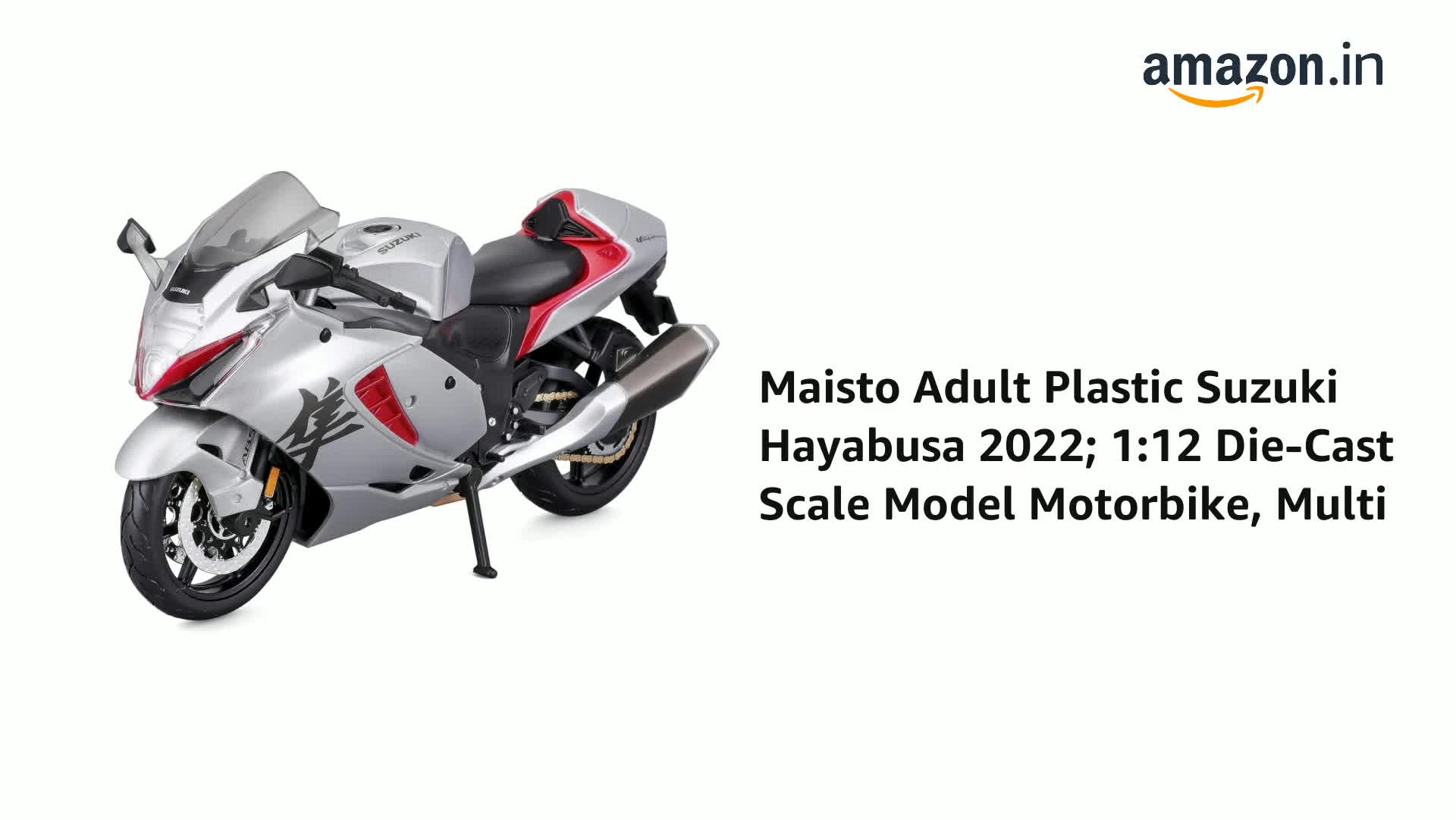 Maisto Adult Plastic Suzuki Hayabusa 2022; 1:12 Die-Cast Scale