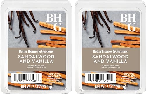 Better Homes and Gardens Scented Wax Cubes 2.5oz 2-Pack (Sandalwood and Vanilla)
