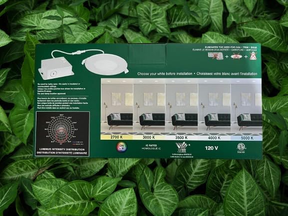 LUMINUS Elite LED Light Panels - Set of 6 Dimmable LED Panel Ceiling Light 13W Light Bulbs Soft White for Home Office Use - Energy Efficient 4 Inch LED Lights Pack