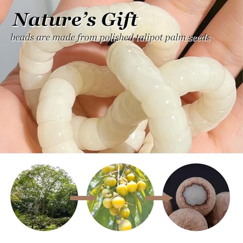 Image of Fidget Bracelet for Women Natural Bodhi Seeds Beaded Anxiety Stress Bracelets Zen Fidget Stretch Bracelets Alleviate Protection Healing Bodhi Jewelry Gifts for Women Men