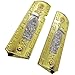 Replacement 1911 Full Size Grips for Kimber, Colt, Rock Island, Springfield, Taurus, & Clones - Grim Reaper Gold Nickel Grips