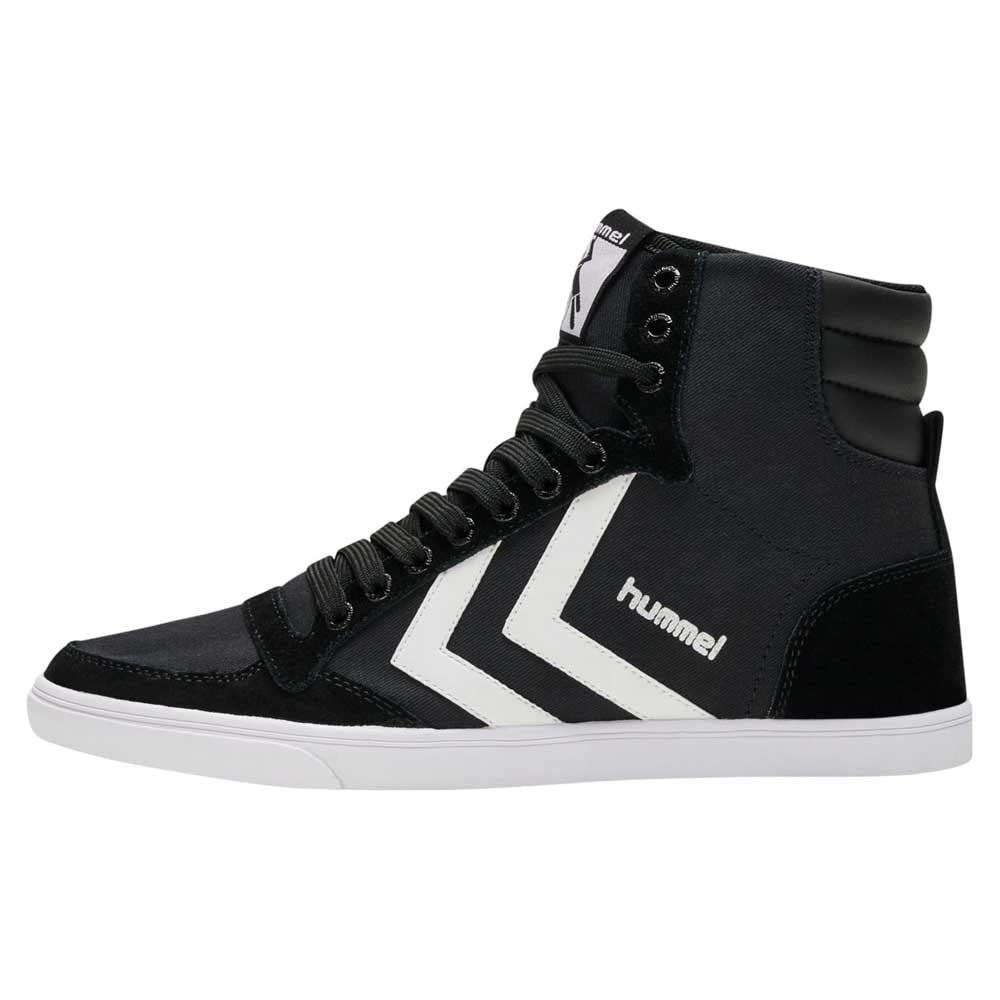 hummel Slimmer Stadil High Top Sneakers Damen & Herren - Hohe Sneaker Erwachsene - Unisex Schuhe aus Canvas - Slim & High-Cut Passform - Normale Schuhweite