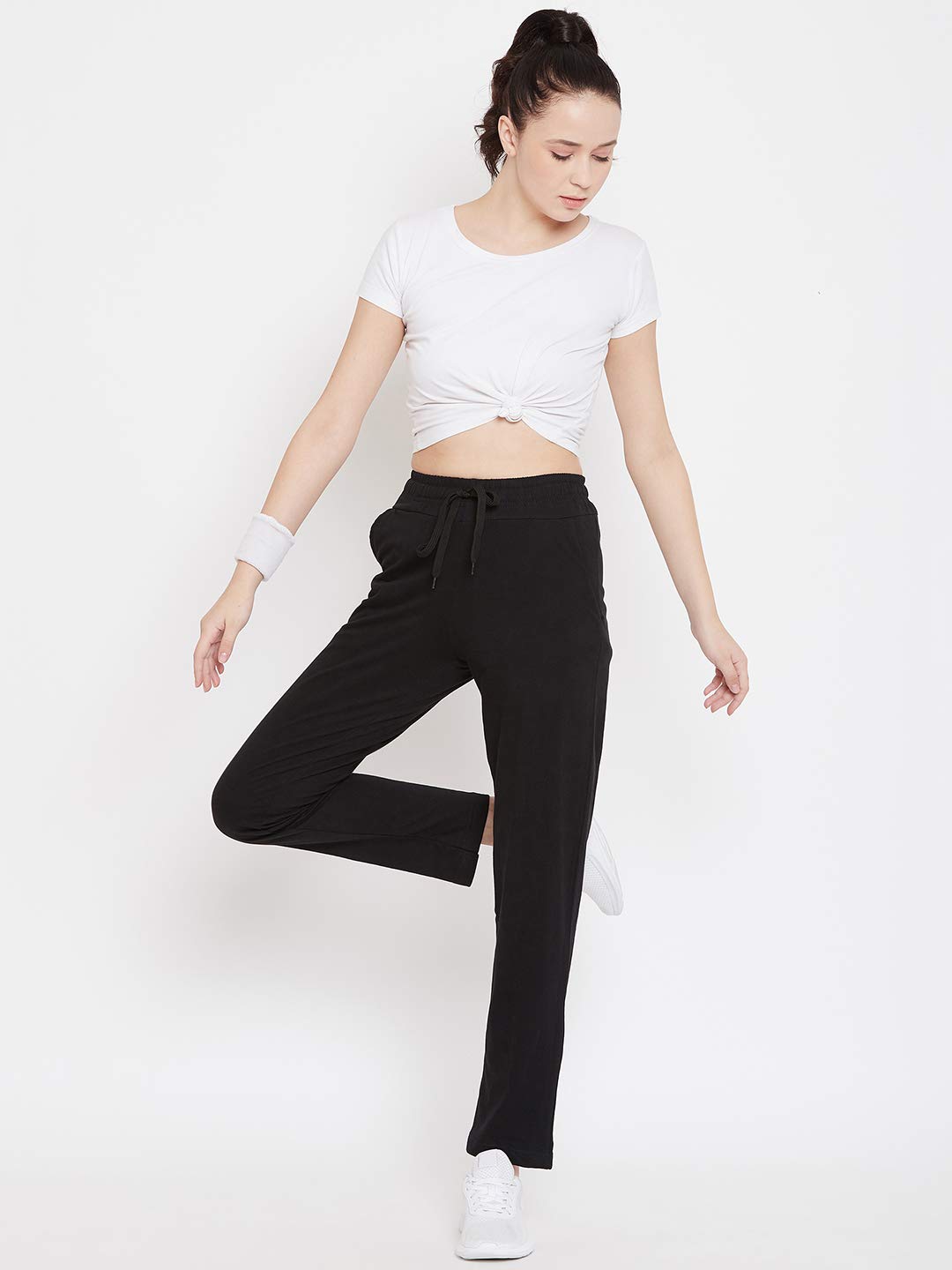 StyleStone Women's Black Cotton Track Pants (5029BlkTrak30) 2