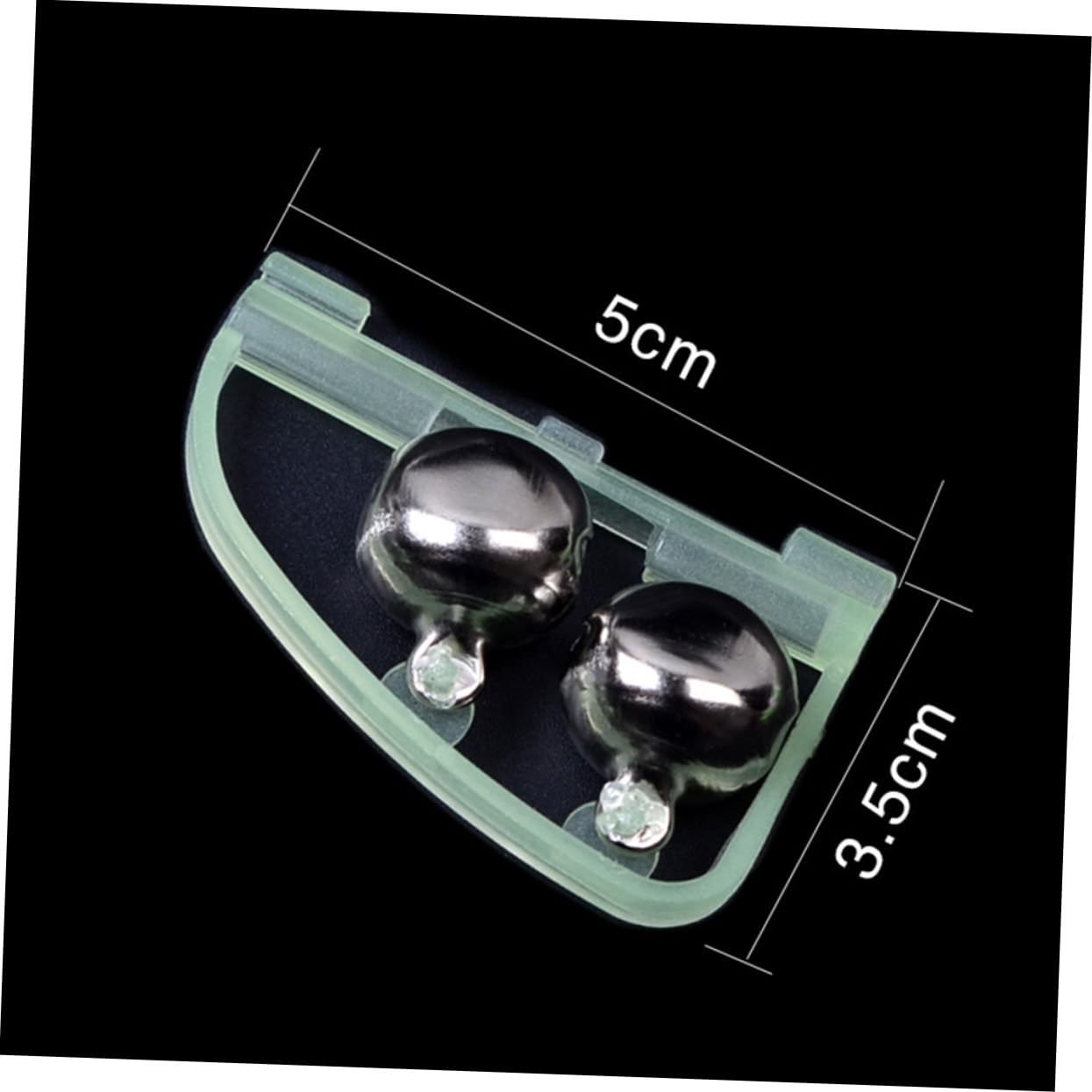 Gogogmee Fishing Rod Bells Alert 50pcs Luminous Arch Style Bells for Night Fishing