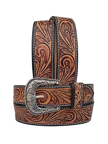 Kids Or Young Adults Western Belt Tooled Hand Finished Genuine Leather Belt For Girls and Boys 40IS003