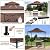 Grill Gazebo Shelter, 8'x 5 Gazebo Canopy Tent with Double Tier Soft Top and Steel Frame Canopy for Party BBQ Backyard Patio Outdoor Gazebo, Easy to Assemble, Elegant Design, Good Stability, Brown
