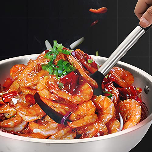 Kitchen Utensils Set-Silicone Cooking Utensils-32 Pcs Non-Stick Silicone Cooking Kitchen Utensils Spatula Set With Holder-Best Kitchen Cookware With Stainless Steel Handle (Black) #TOP3