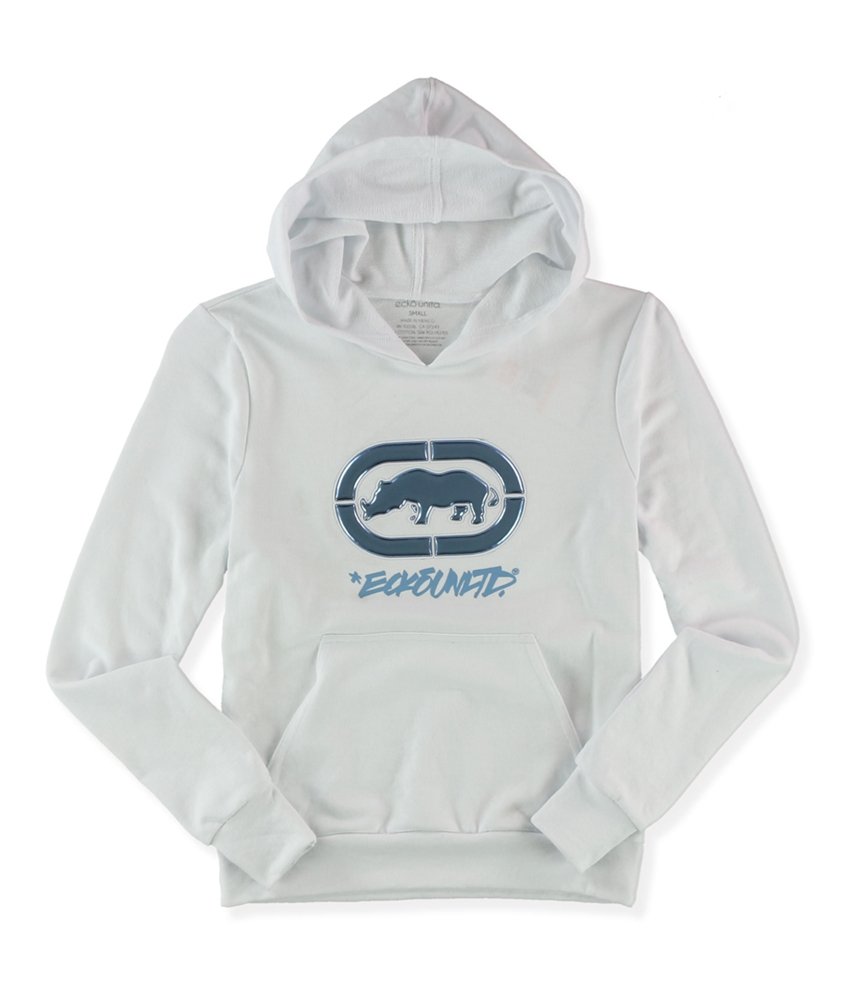 Ecko UnltdWomens Fast track Hoodie Sweatshirt, White, Small