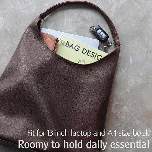 Soft Vegan Leather Slouchy Hobo Tote