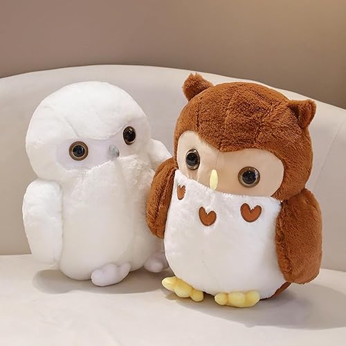 Miniatura 8 de Juguetes de peluche de búho marrón, almohada súper suave de peluche de búho, bonito regalo de cumpleaños de Navidad para niños y niñas (búho