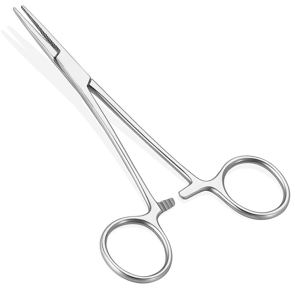 Fishing Foreceps- ShearQo Dog Hemostat Stainless Steel Forceps Scissors and Ear Hairs Tools Locking Pliers, Ear Hair Pet and Dog Grooming Tweezers