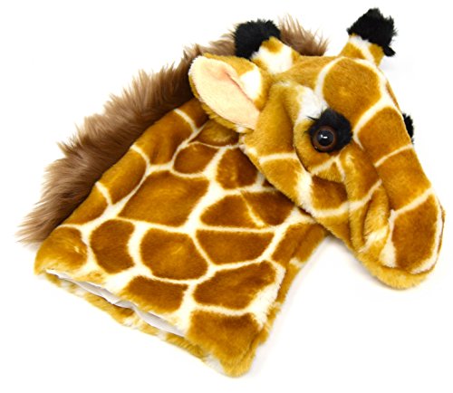 Lashuma Kuscheltier Handpuppe Giraffe, Flauschige Plüschtier Handspielpuppe, Süße Wildtier Kasperpuppe Größe 25 cm – Bild 4