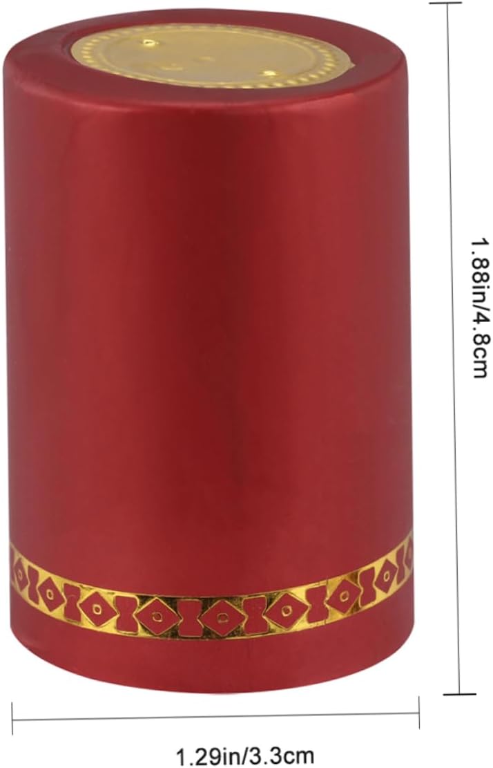 Wine Bottle Capsules 100pcs PVC Red Shrink Caps Christmas Sealing